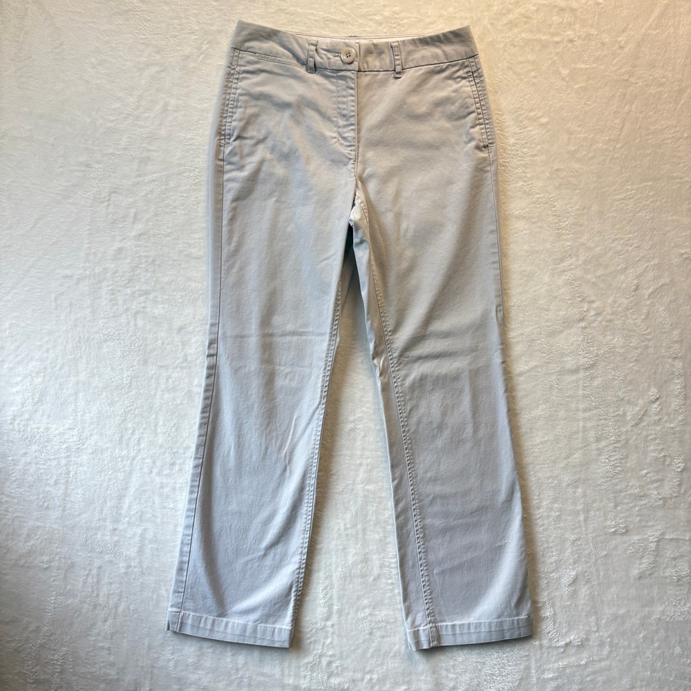 Vtg Talbots Pants Women Sz 4 Petite Beige Chino Stretch Dress Casual Cottonβ